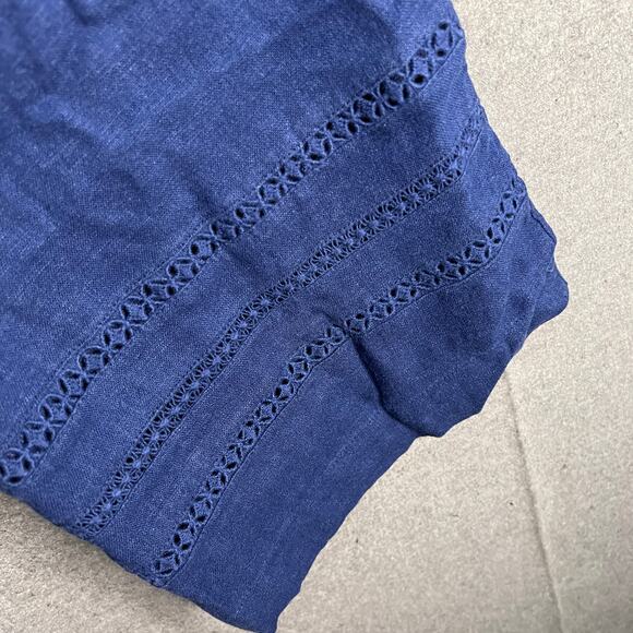 Isaac Mizrahi LIVE! Bridgehampton Linen Blend Pants Midnight Navy, Reg 12 - Picture 7 of 9